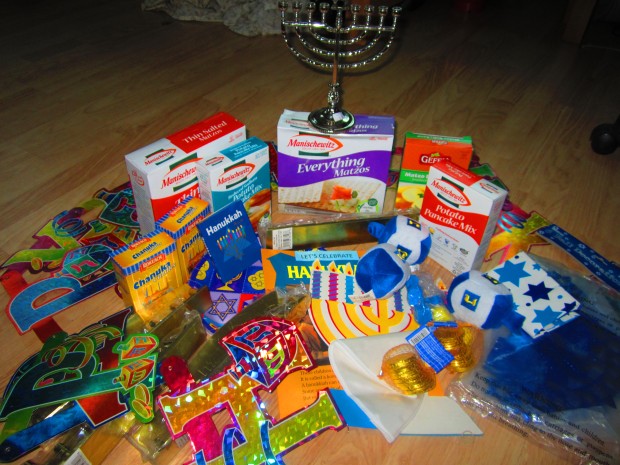 Contents of the Hanukkah care package - Hanukkorea has commenced. 